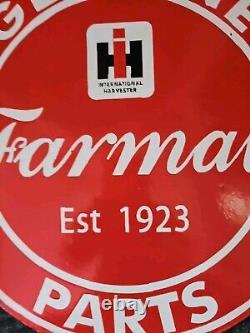 Panneau en porcelaine vintage Farmall double face International Harvester