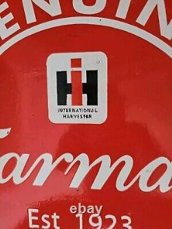 Panneau en porcelaine vintage Farmall double face International Harvester