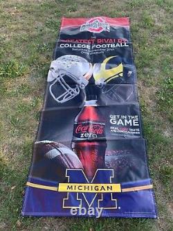 Panneau en vinyle double face Coca-Cola Zero rivalité État de l'Ohio contre Michigan