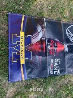 Panneau en vinyle double face Coca-Cola Zero rivalité État de l'Ohio contre Michigan