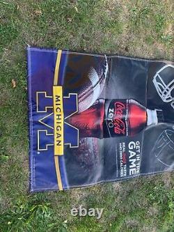 Panneau en vinyle double face Coca-Cola Zero rivalité État de l'Ohio contre Michigan