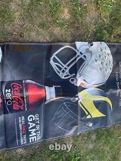 Panneau en vinyle double face Coca-Cola Zero rivalité État de l'Ohio contre Michigan