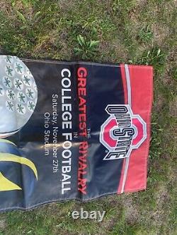 Panneau en vinyle double face Coca-Cola Zero rivalité État de l'Ohio contre Michigan