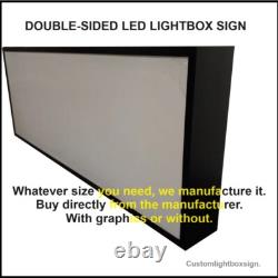 Panneau lumineux LED en aluminium extrudé double face, robuste, de 36'' à 120''x10'