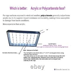 Panneau lumineux LED en aluminium extrudé double face, robuste, de 36'' à 120''x10'