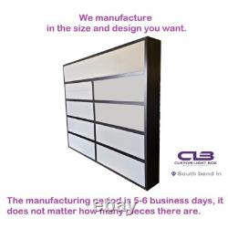 Panneau lumineux LED en aluminium extrudé double face, robuste, de 36'' à 120''x10'