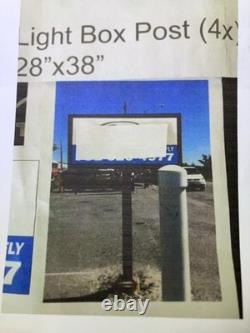 Panneau lumineux à LED double face Signes commerciaux extérieurs 28 x 38