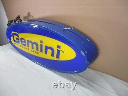 Panneau lumineux double face suspendu Vintage GEMINI AUTOMOTIVE CARE GOODYEAR