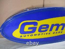 Panneau lumineux double face suspendu Vintage GEMINI AUTOMOTIVE CARE GOODYEAR