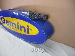 Panneau lumineux double face suspendu Vintage GEMINI AUTOMOTIVE CARE GOODYEAR