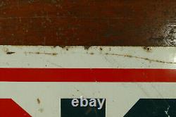 Panneau métallique publicitaire double face de concessionnaire de ventes de graines vintage de Northrup King Seed de 22 pouces