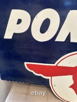 Panneau publicitaire Pontiac en émail de porcelaine double face 32 x 20