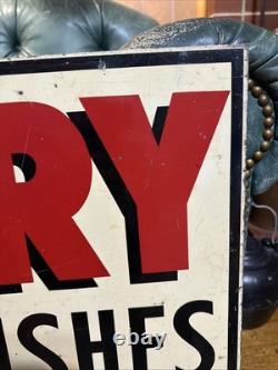 Panneau publicitaire en peinture Masury recto verso rare