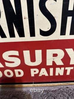 Panneau publicitaire en peinture Masury recto verso rare