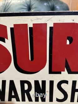 Panneau publicitaire en peinture Masury recto verso rare