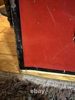 Panneau publicitaire en peinture Masury recto verso rare