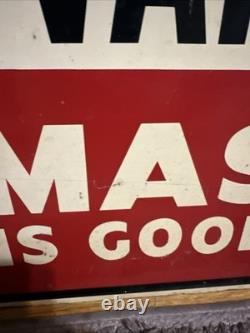 Panneau publicitaire en peinture Masury recto verso rare