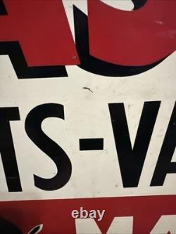 Panneau publicitaire en peinture Masury recto verso rare