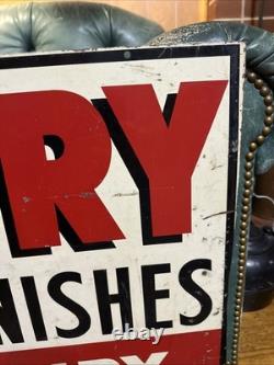 Panneau publicitaire en peinture Masury recto verso rare