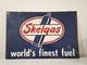 Panneau Rare Skelgas Et Huile Des Ann&eacute;es 50 Original Stout Sign Co. Double Face 35,5 &times; 22,75