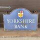 Panneau Suspendu Double Face En émail Porcelaine De La Yorkshire Bank