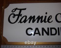 Panneau suspendu double face vintage Fannie May Chocolats