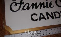 Panneau suspendu double face vintage Fannie May Chocolats