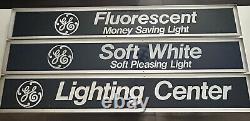 Panneaux publicitaires vintage GE Lighting double face 48 X 7