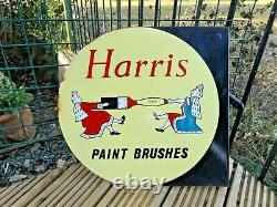 Pinceaux De Peinture Originale Harris Enamel Panneau Publicitaire Double Face