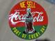 Plaque &eacute;maill&eacute;e Coca-cola En Porcelaine 30 X 30 Pouces Double Face