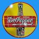 Plaque &eacute;maill&eacute;e Dr Pepper En Porcelaine, Taille 30 X 30 Pouces, Double Face