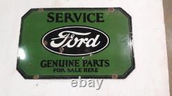 Plaque émaillée Ford en porcelaine, taille 33 x 20 pouces, double face