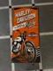 Plaque &eacute;maill&eacute;e Harley-davidson En Porcelaine, Taille 42 X 20 Pouces, Double Face