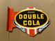Plaque &eacute;maill&eacute;e Double Face Porcelian Double Cola, Taille 24 X 16 Pouces, Avec Bride
