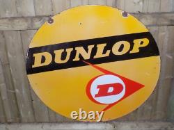 Plaque émaillée double face vintage Dunlop Tire Plaque émaillée double face vintage Dunlop Tire