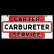 Plaque &eacute;maill&eacute;e En Porcelaine Carter Carbureter, Taille 42 X 20 Pouces, Double Face