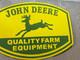 Plaque &eacute;maill&eacute;e En Porcelaine John Deere, Taille 42 X 36 Pouces, Double Face
