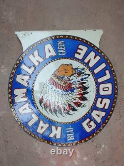 Plaque émaillée en porcelaine Kalamalka, taille 30 x 30 pouces, double face