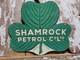 Plaque En Porcelaine Vintage Shamrock Petrol Ancienne, Double Face, En Forme De Tr&egrave;fle D&eacute;coup&eacute;, Station-service 14