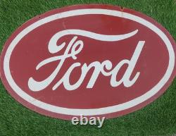 Plaque publicitaire Ford émaillée double face de 36 pouces