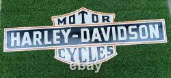 Plaque publicitaire Harley-Davidson en porcelaine de 50 pouces, double face