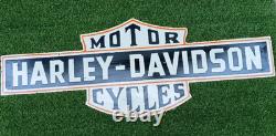 Plaque publicitaire Harley-Davidson en porcelaine de 50 pouces, double face