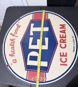 Plaque publicitaire double face en émail porcelaine Pet Ice Cream 30