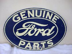 Plus Double Face Ford Genuine Parts Émail Sign 16 X 24