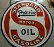 Porcelaine Standard Polarine Motor Oil Sign Size 42 Round Double Sided