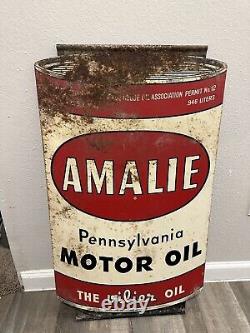 RARE Vintage Double Sided AMALIE Racing Motor Oil Advertising Hanging sign<br/>RARE Vintage Double Sided AMALIE Racing Motor Oil Advertising Hanging sign