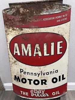 RARE Vintage Double Sided AMALIE Racing Motor Oil Advertising Hanging sign	<br/>RARE Vintage Double Sided AMALIE Racing Motor Oil Advertising Hanging sign