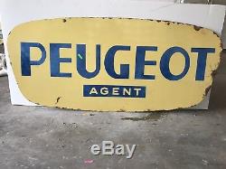 Rare Signe Vintage En Porcelaine Peugeot Agent Vintage