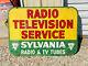 Rare Sylvania Radio Television Tubes Service Double Sided Advertising Sign 40x30