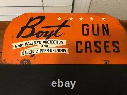 Rare Vintage Boyt Gun Cases Affichage Double Côté Métal Panneau